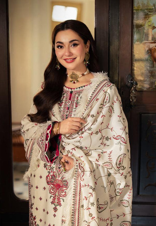 FULLY Embroidered LAWN 3Pc With Nino karra Printed Dupatta