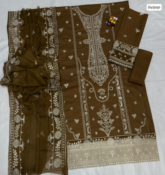 KAHF 3 PC EMBROIDERED LAWN