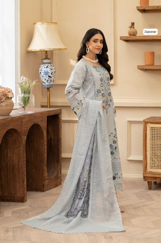 CHARIZMA 3 PC EMBROIDERED LAWN