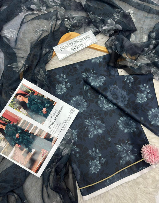 FARASHA 3 pc printed Lawn