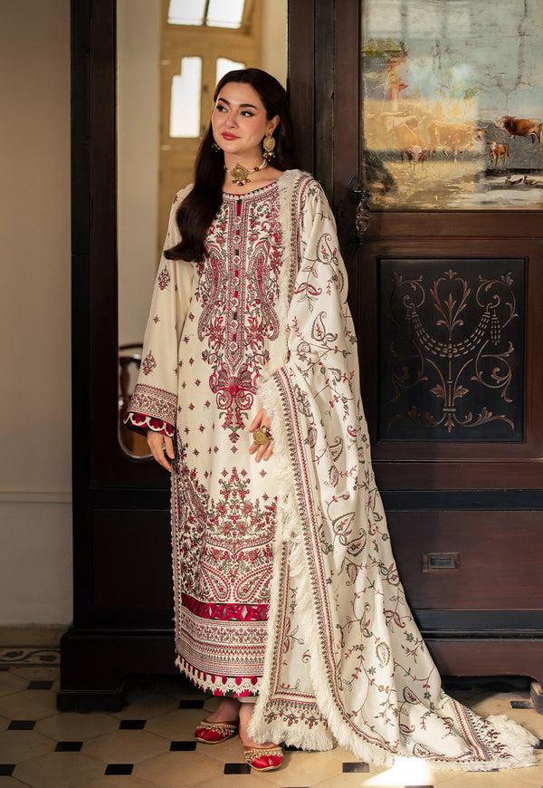 FULLY Embroidered LAWN 3Pc With Nino karra Printed Dupatta