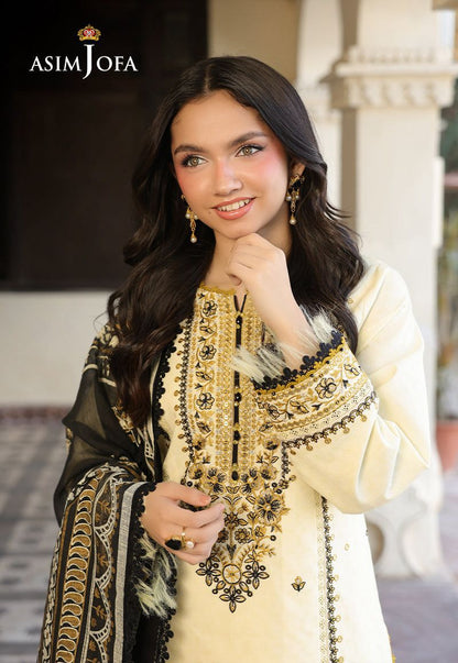 ASIM JOFA Embroidered LAWN 3Pc With Nino karra Printed Dupatta