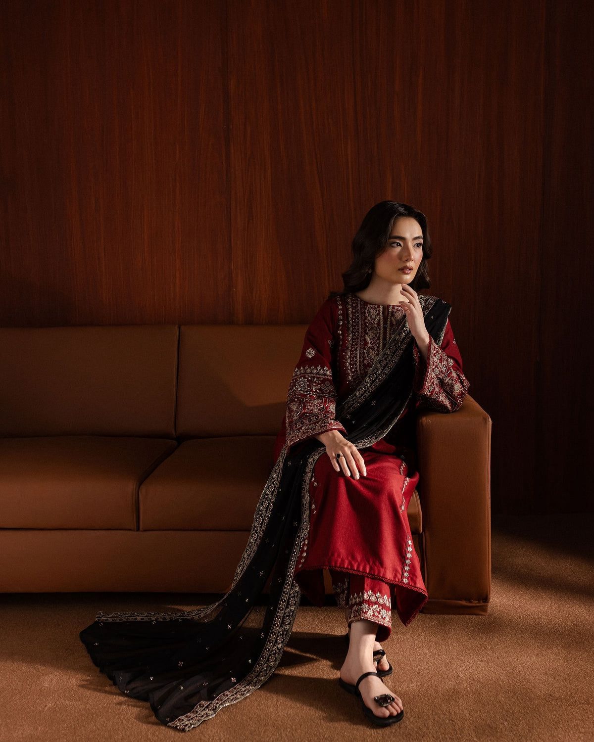 BATIK 3 piece embroidered lawn