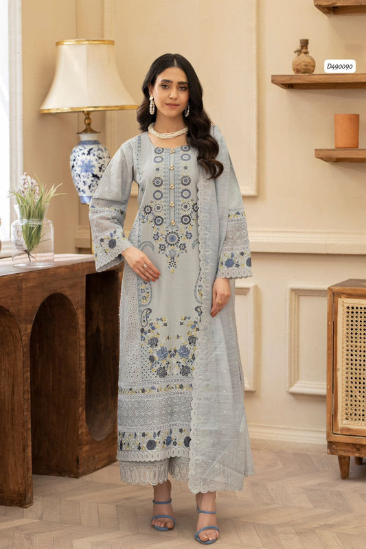CHARIZMA 3 PC EMBROIDERED LAWN
