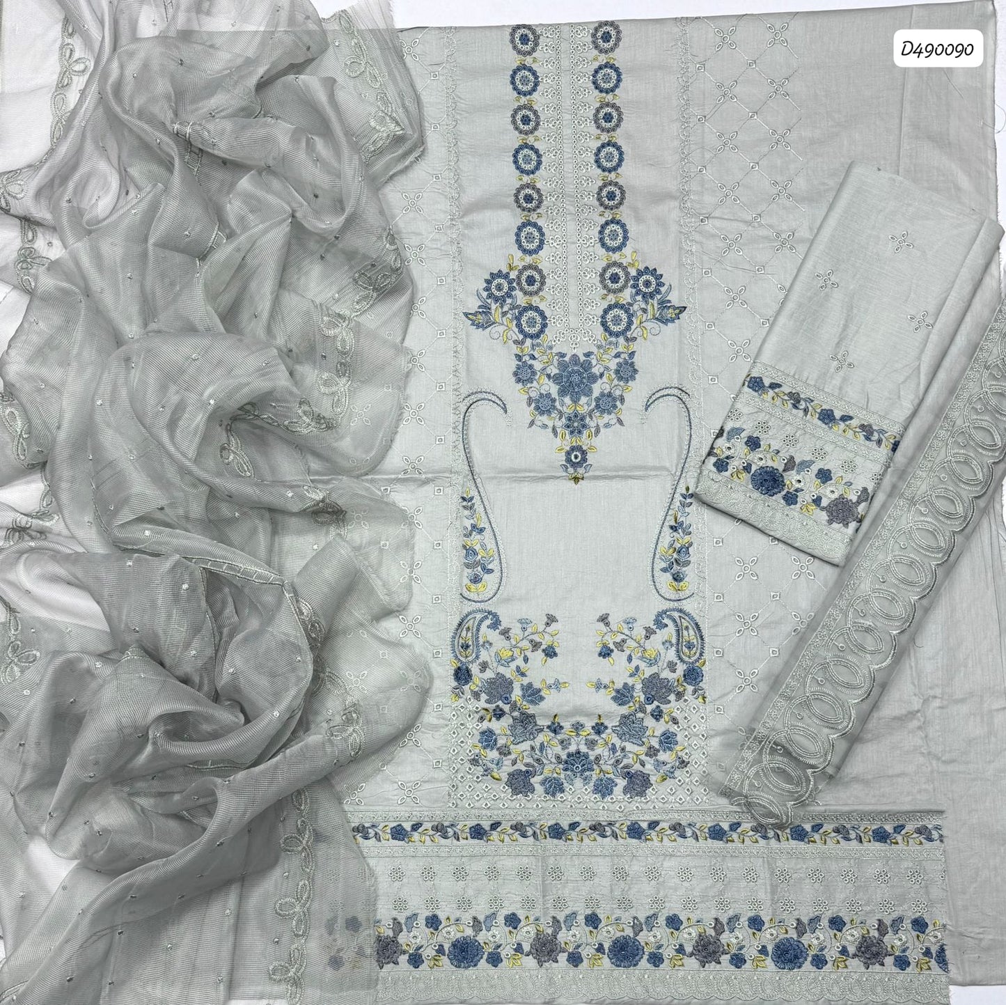 CHARIZMA 3 PC EMBROIDERED LAWN