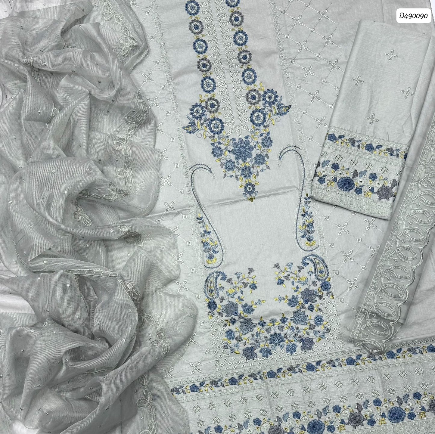 CHARIZMA 3 PC EMBROIDERED LAWN