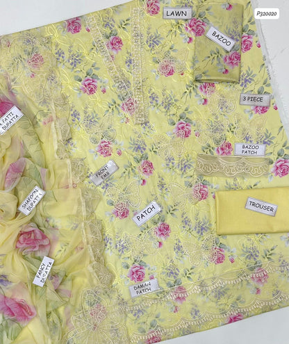 MARIA B 3 PC EMBROIDERED LAWN