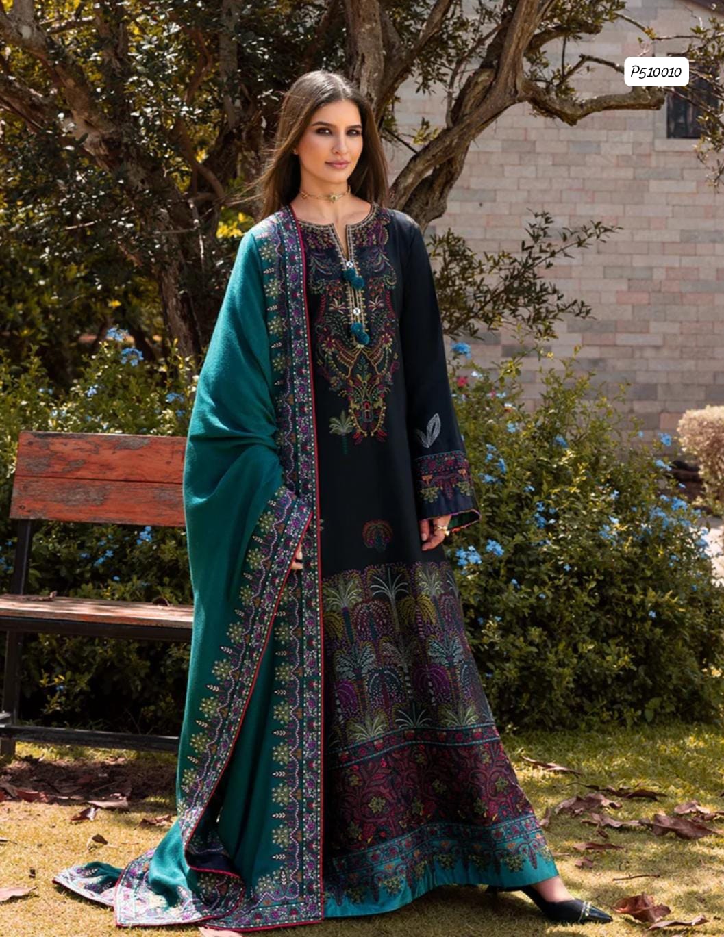 MUSHQ 3PC EMBROIDERED LAWN
