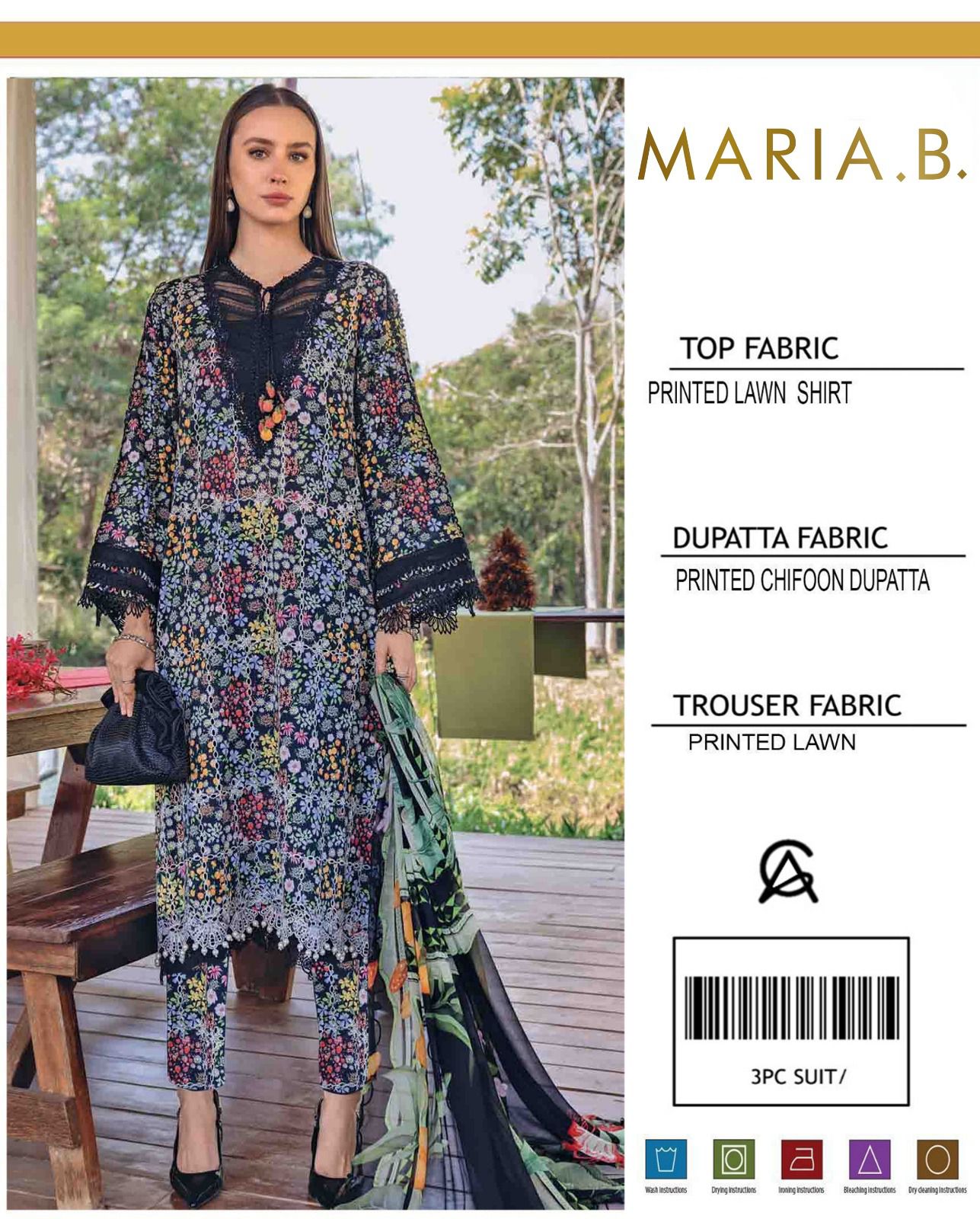 Maria B 3 pc printed Lawn