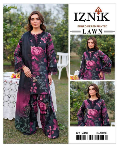 IZNIK 3 pc printed Lawn