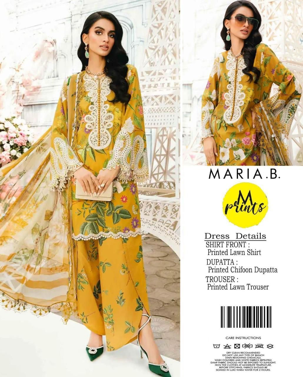 MARIA B 3 pc printed Lawn