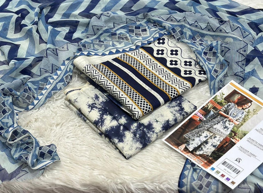 SAPPHIRE 3 pc printed Lawn