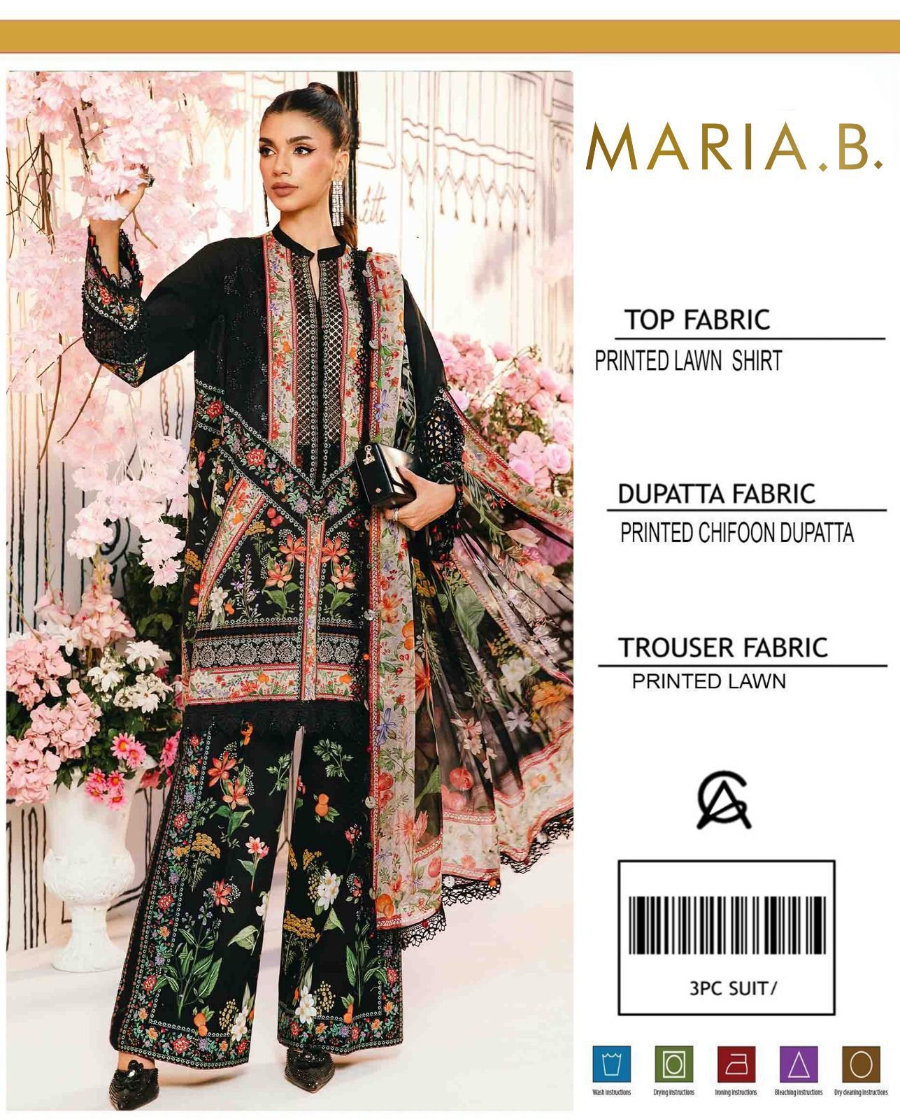 MARIA B 3 pc printed Lawn
