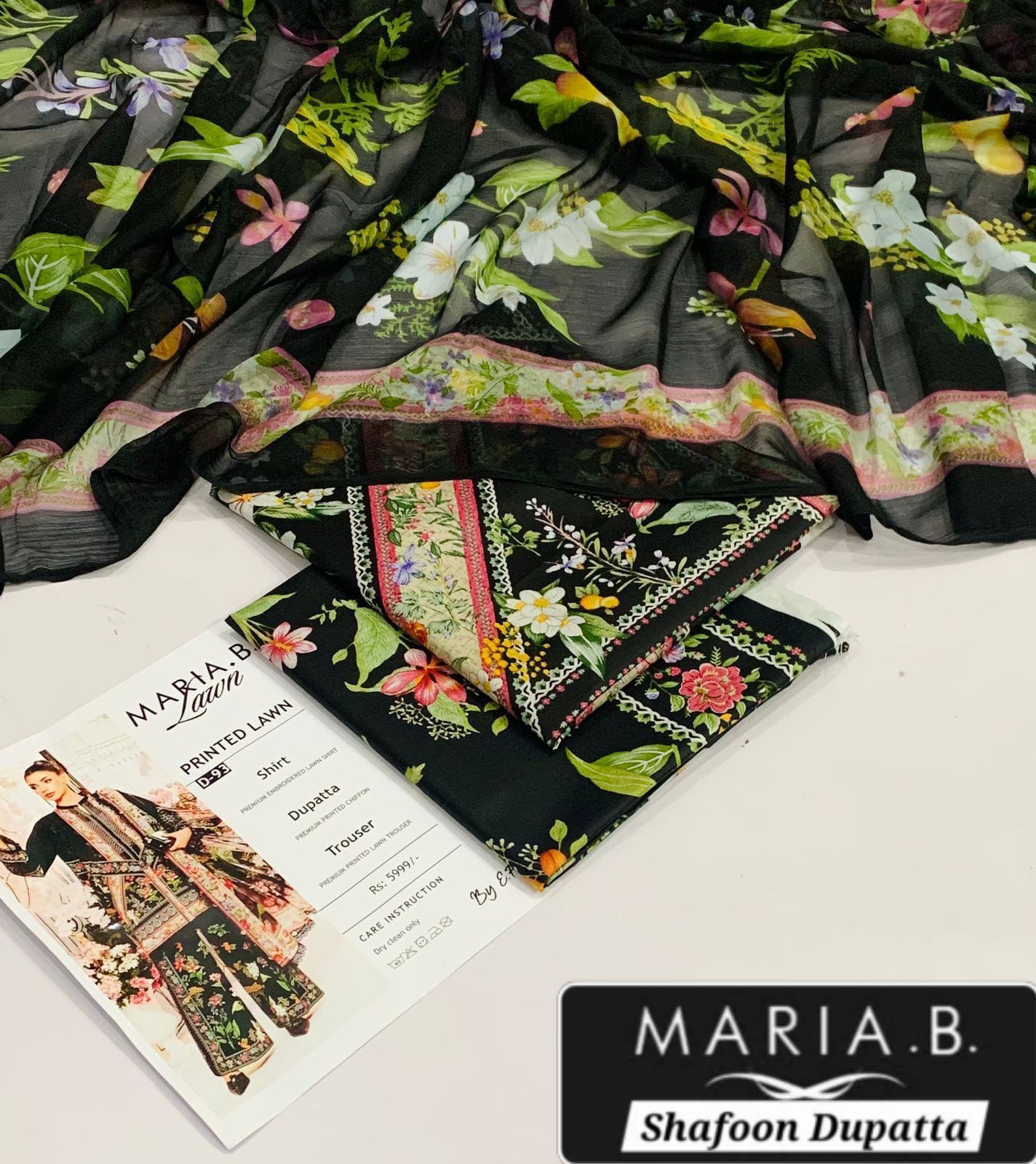 MARIA B 3 pc printed Lawn