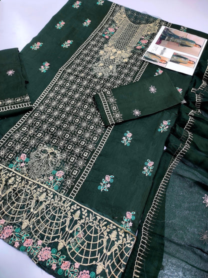 3 PC EMBROIDERED LAWN