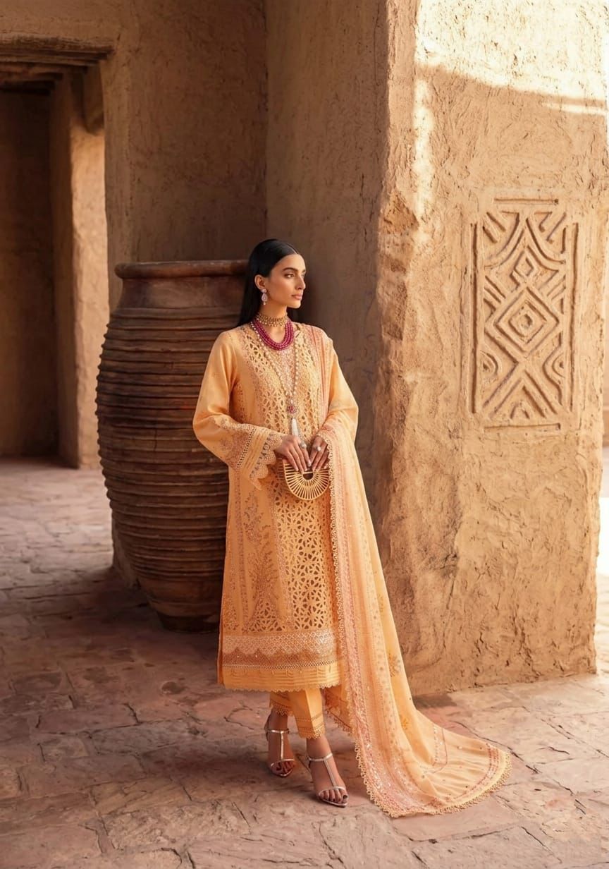 3 PC EMBROIDERED LAWN