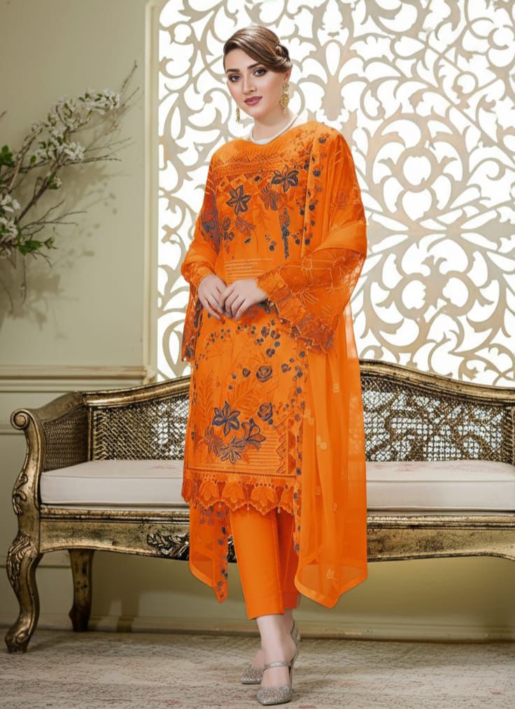 3 PC EMBROIDERED LAWN