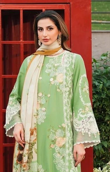 3 PC EMBROIDERED LAWN