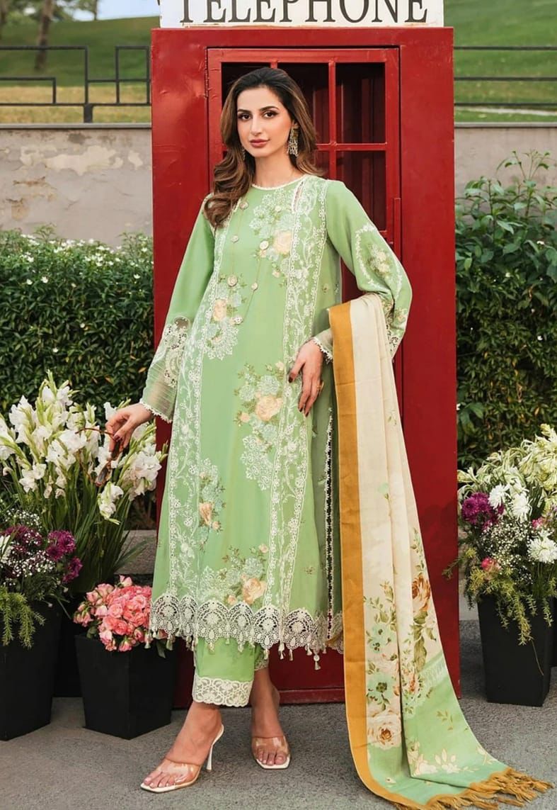 3 PC EMBROIDERED LAWN