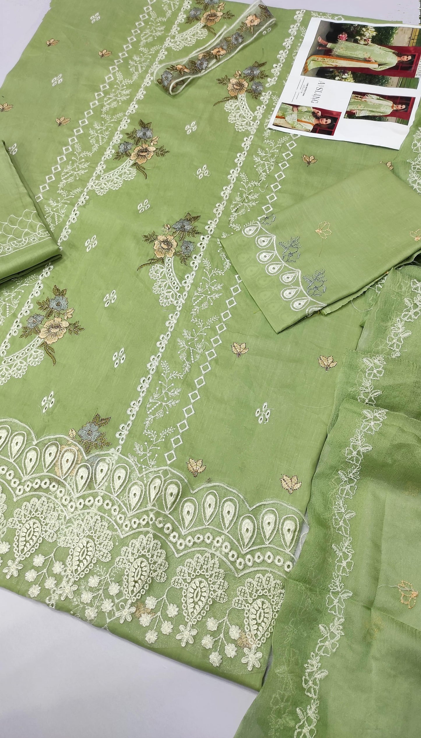 3 PC EMBROIDERED LAWN