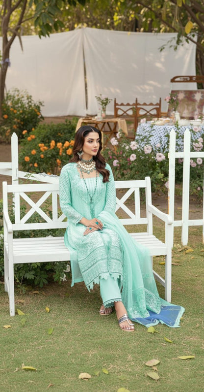 3 PC EMBROIDERED LAWN