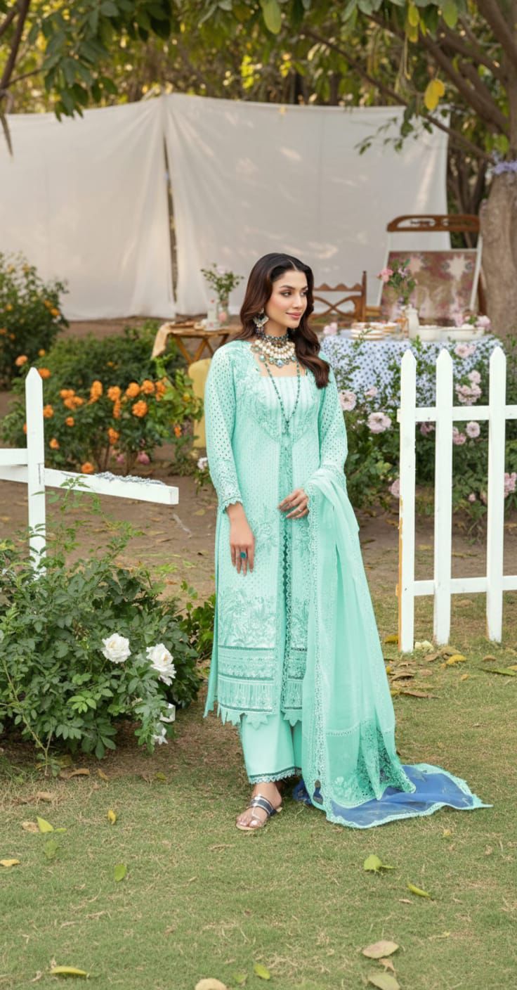3 PC EMBROIDERED LAWN