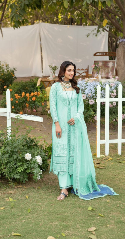 3 PC EMBROIDERED LAWN