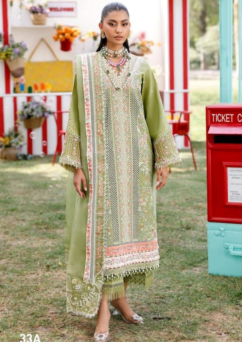 3 PC EMBROIDERED LAWN