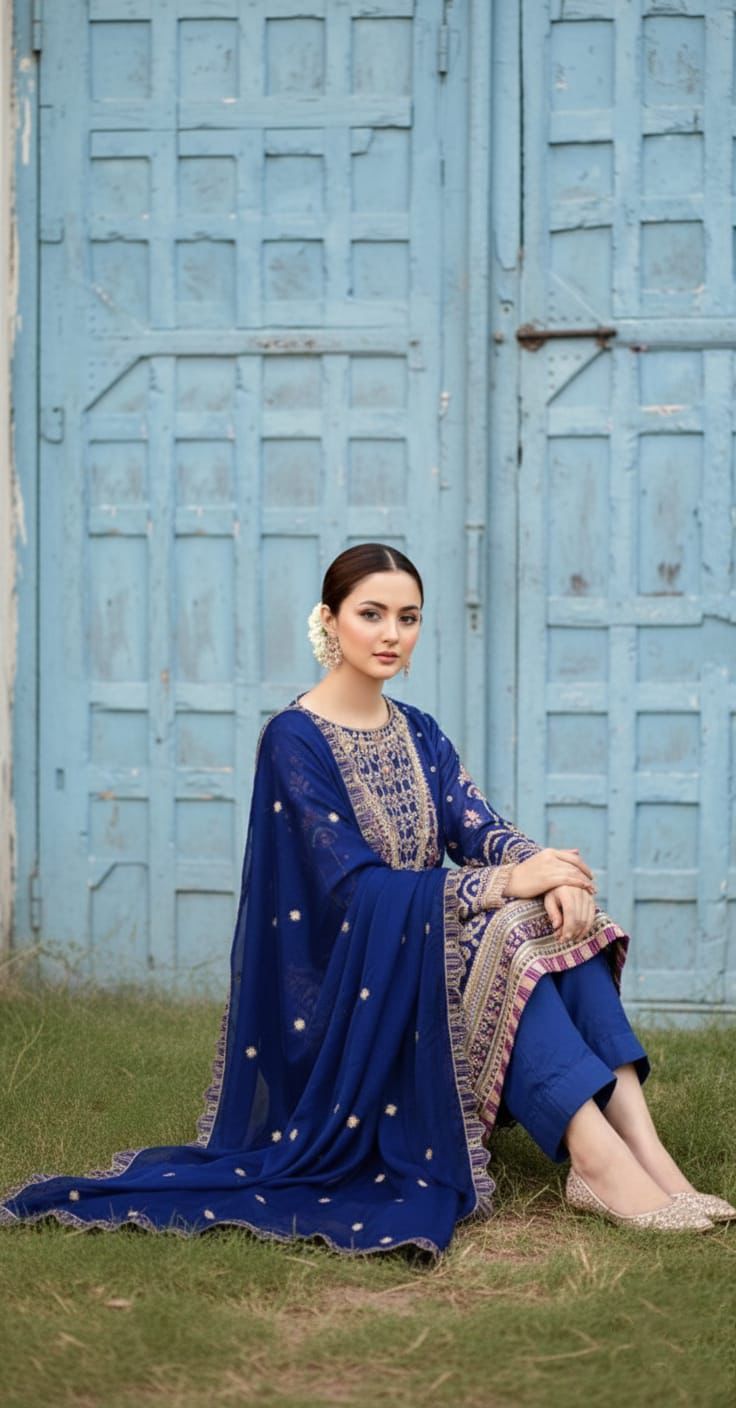 3 PC EMBROIDERED LAWN