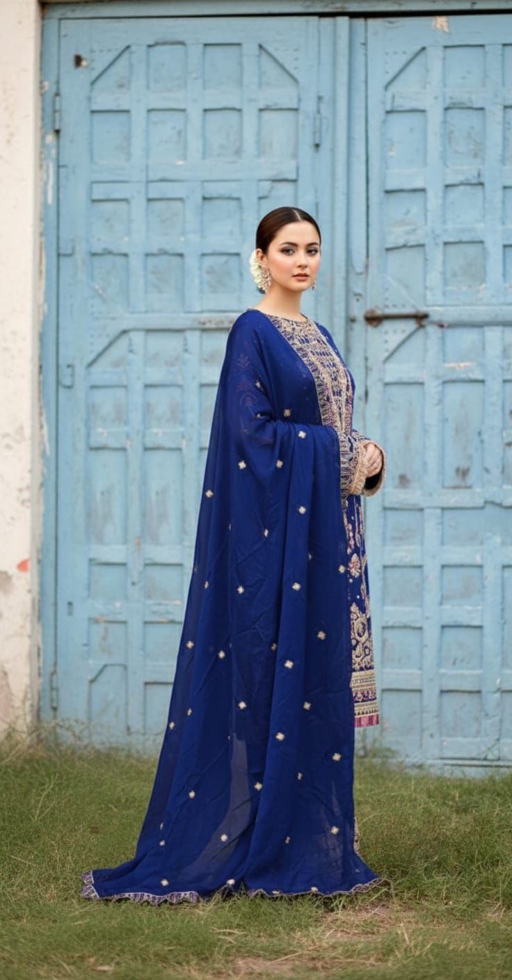 3 PC EMBROIDERED LAWN