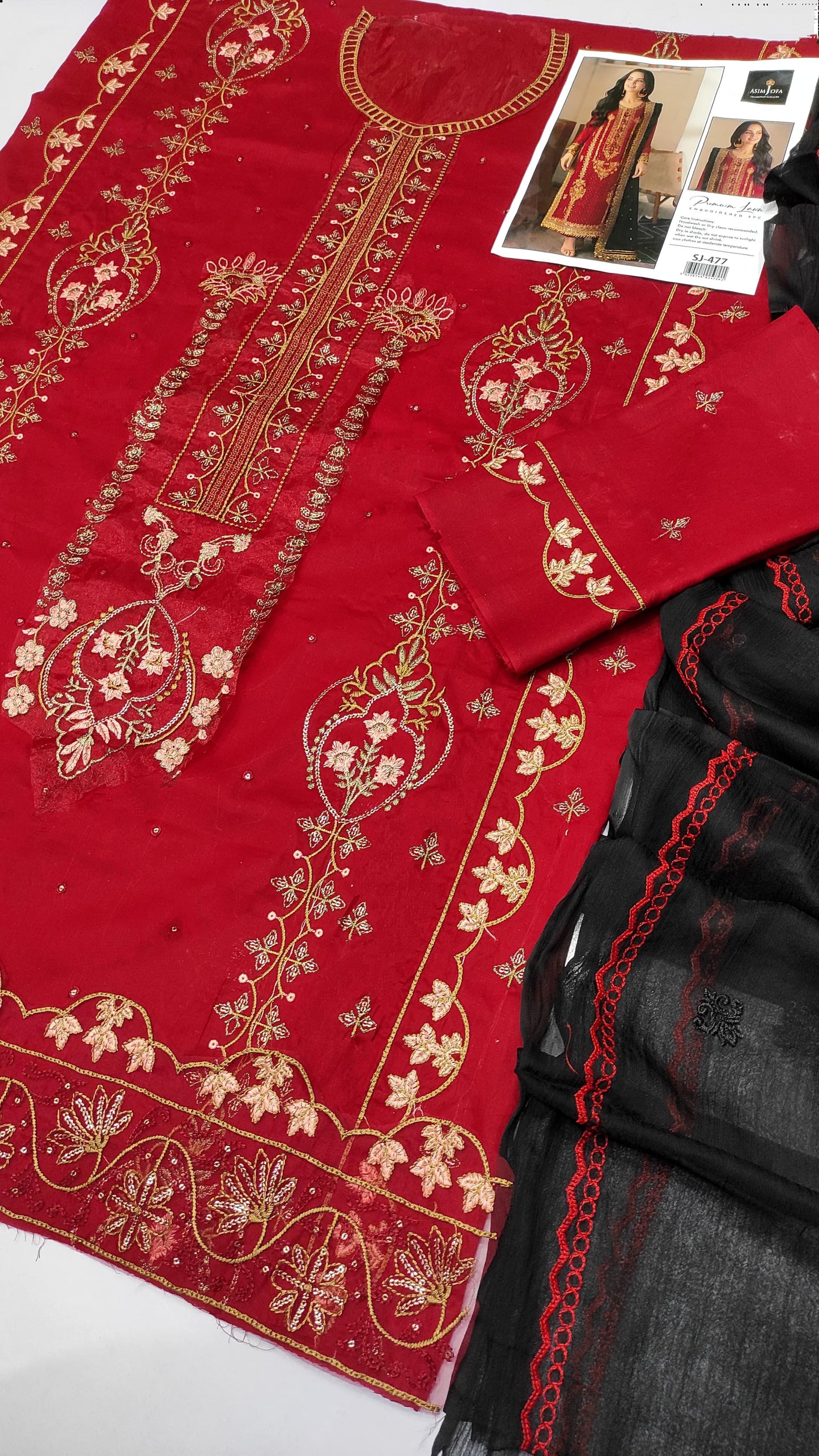 3 PC EMBROIDERED LAWN