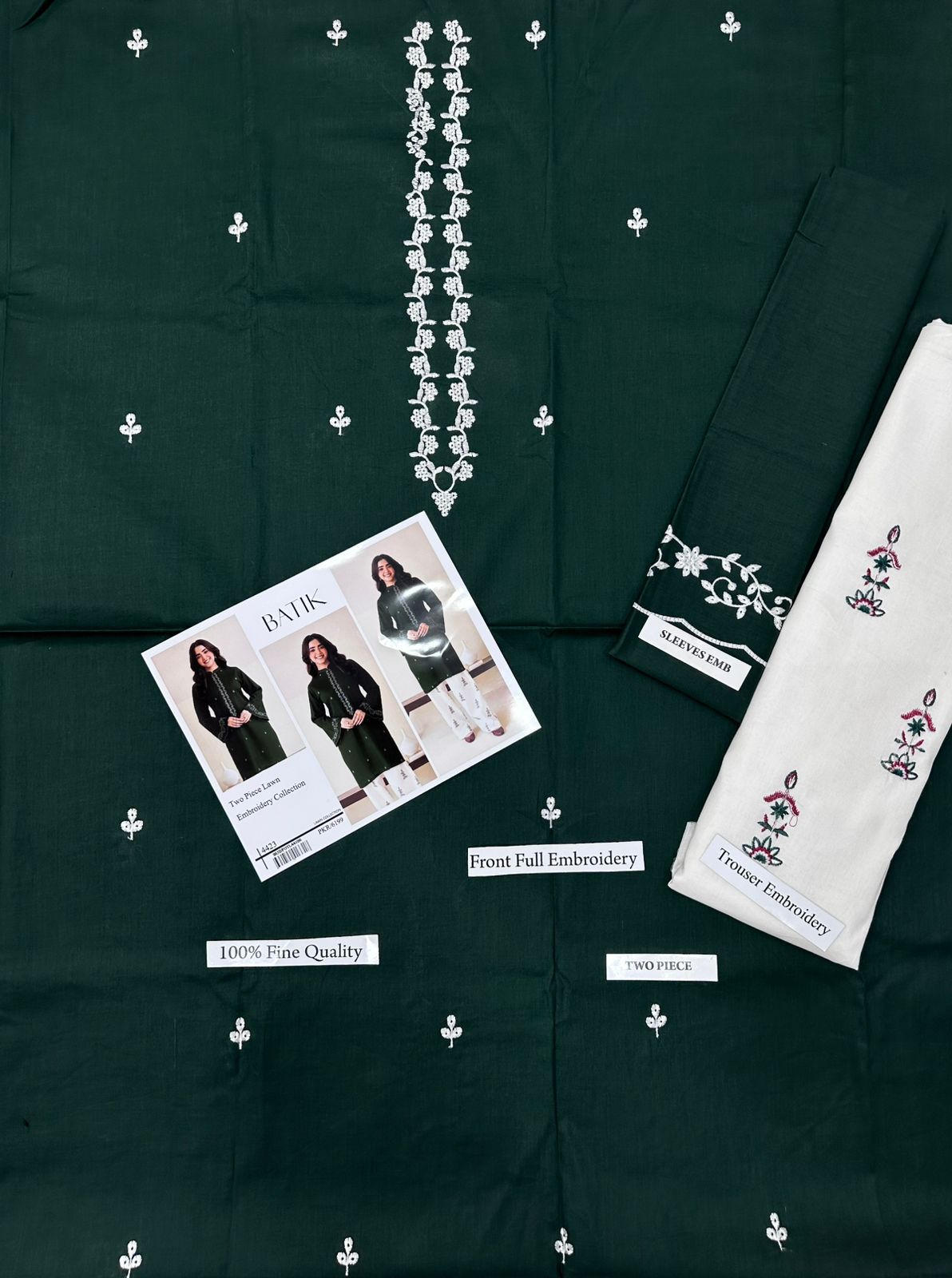 BATIK 2 PC EMBROIDERED LAWN