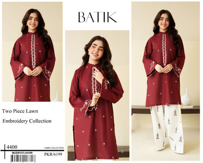 BATIK 2 PC EMBROIDERED LAWN