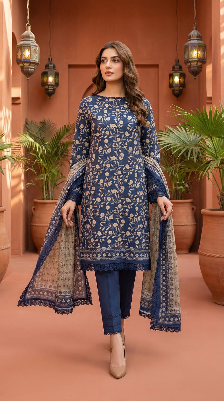 SHANZAY 3 PC PRINTED LAWN