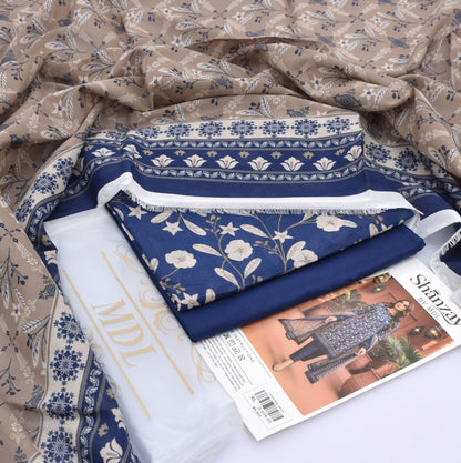 SHANZAY 3 PC PRINTED LAWN