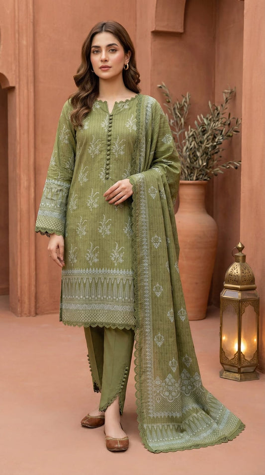 SHANZAY 3 PC PRINTED LAWN