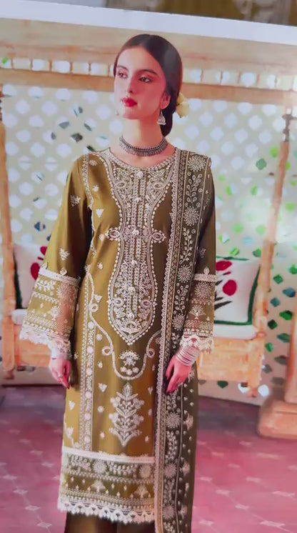 KAHF 3 PC EMBROIDERED LAWN